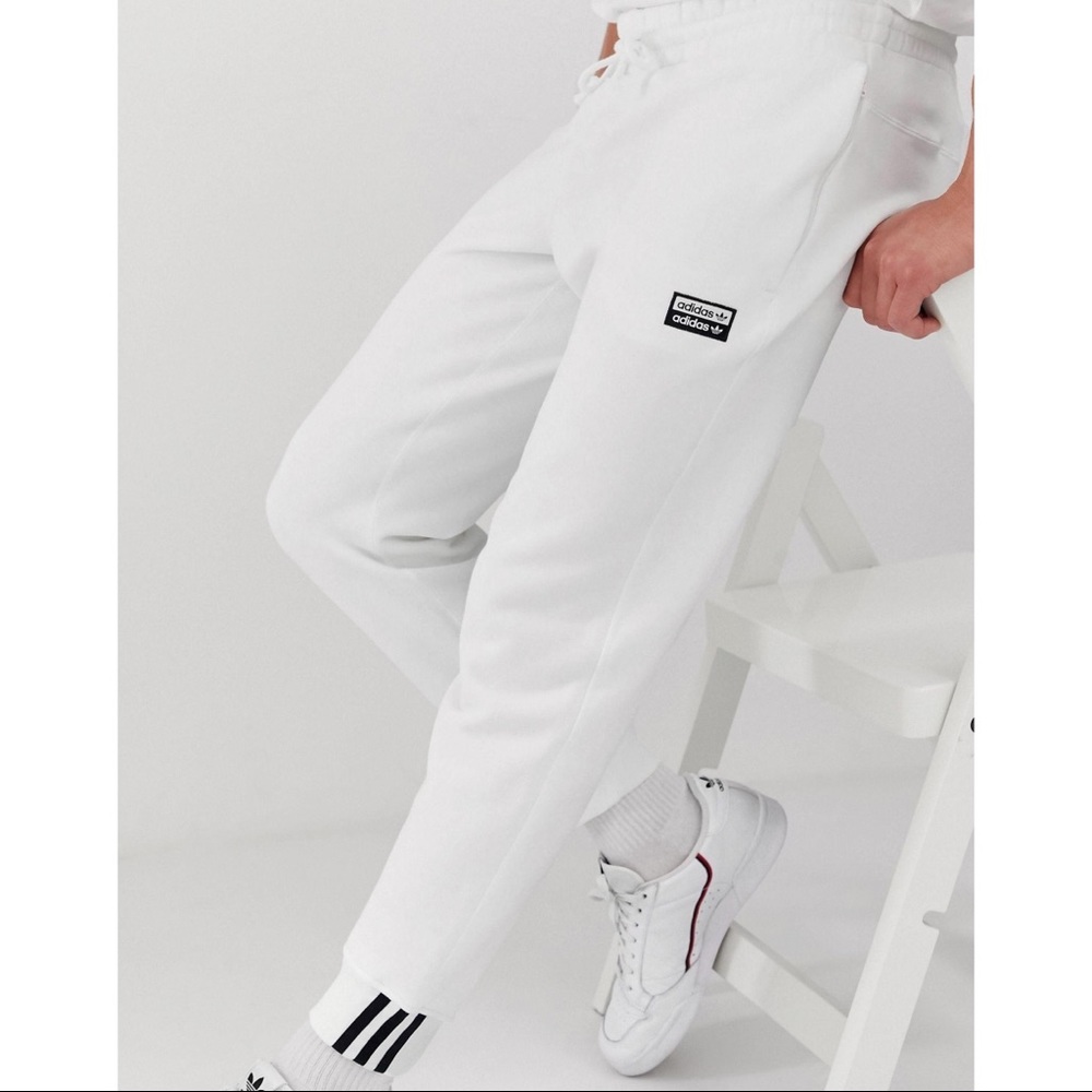 Adidas R.Y.V. SWEAT PANTS White Size Small Athletic Joggers Sporty